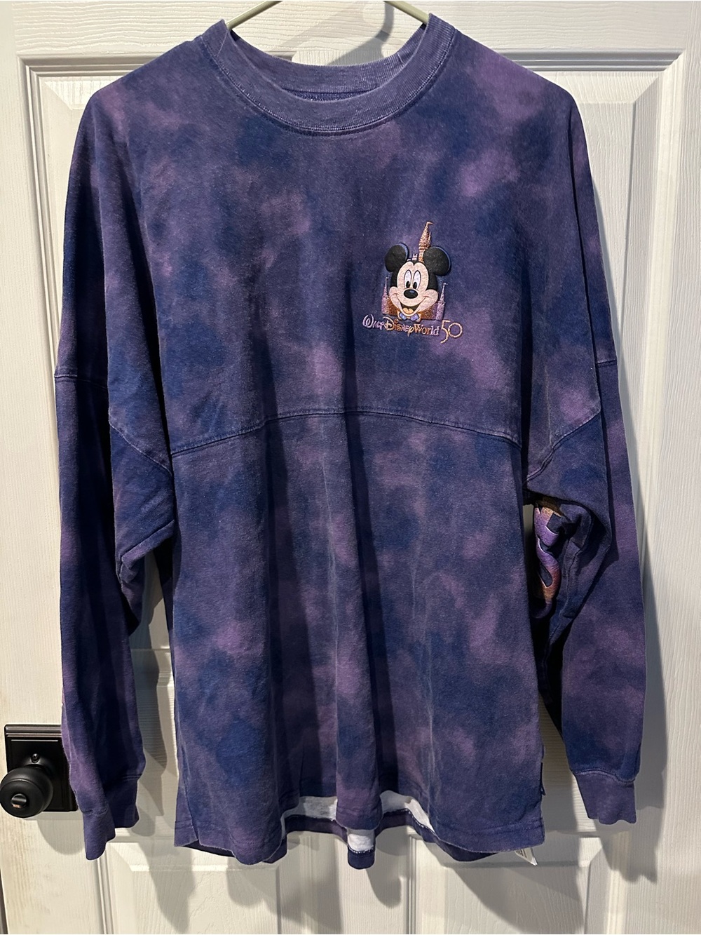 Walt Disney World Spirit Jersey 50th Anniversary Adult Large Purple Tie-Dye
